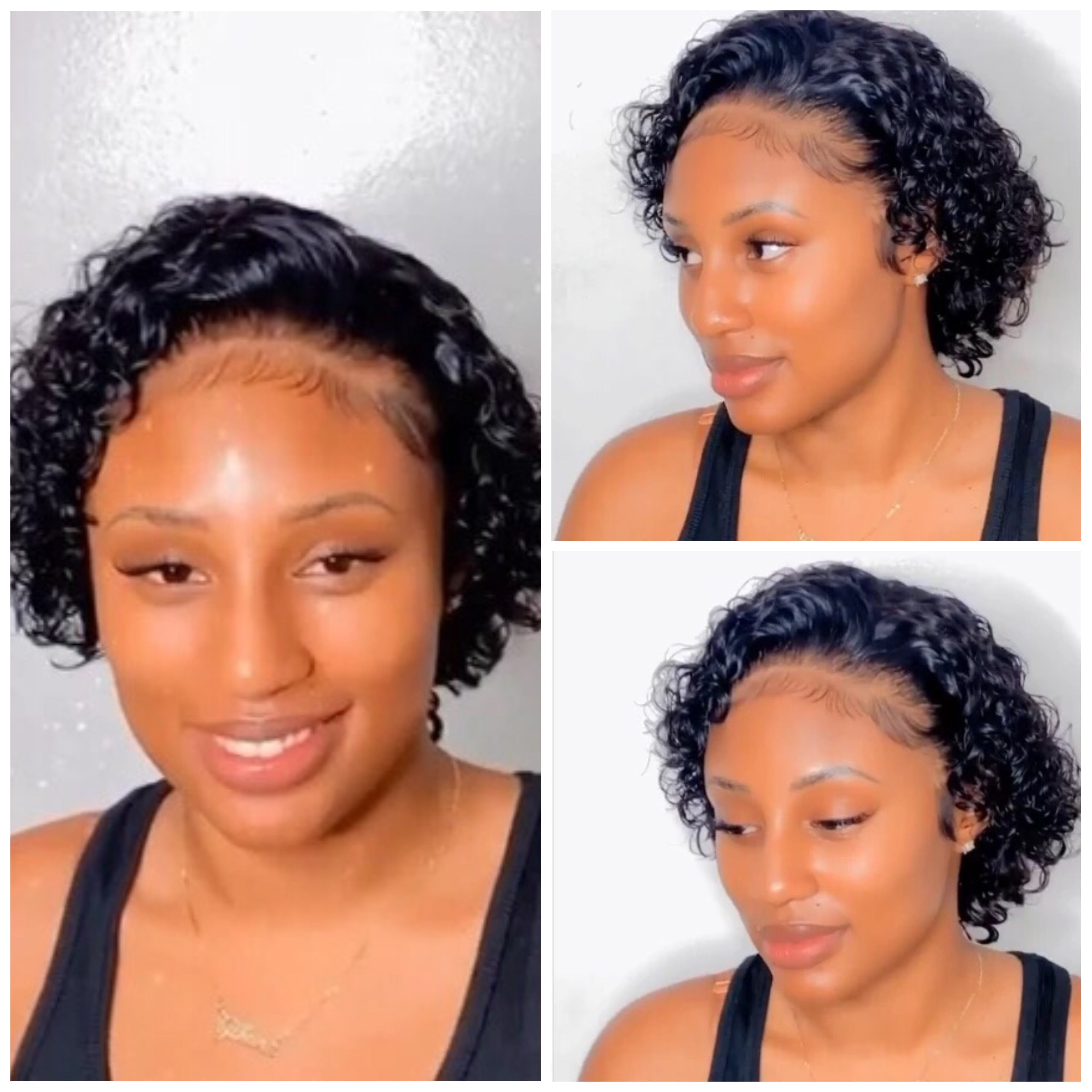 Pixie Frontal Curly Wig