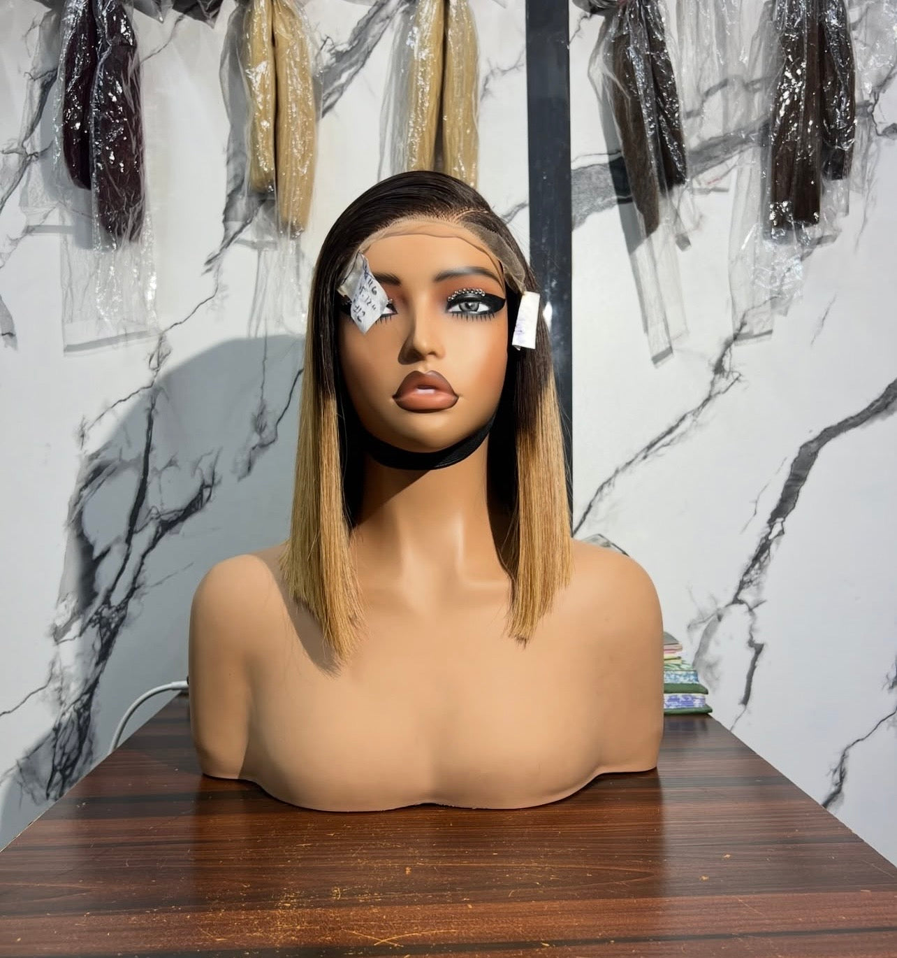 Vietnamese 5x5 Wigs Blonde Tone