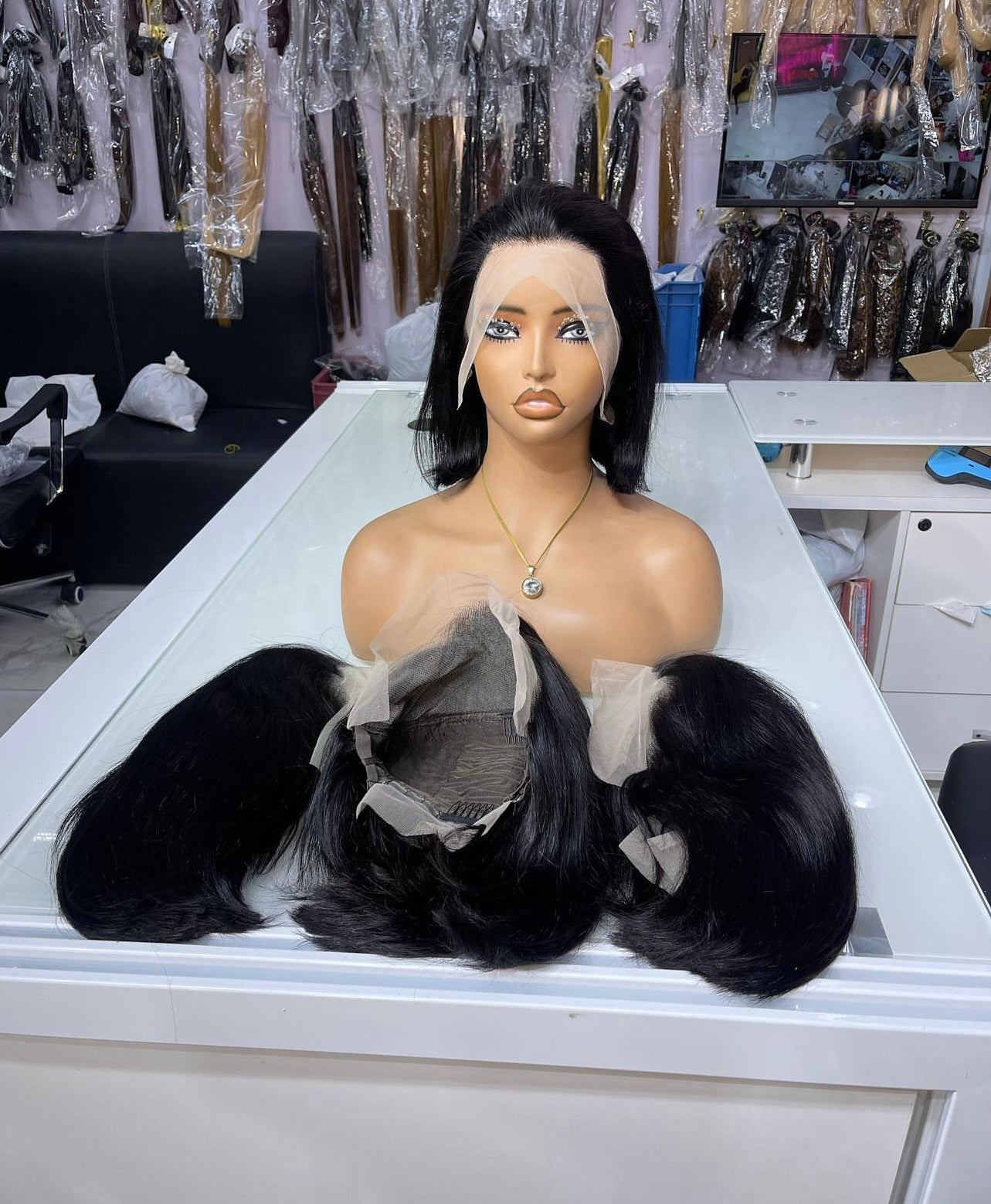 8"+10" Full frontal Bob Wigs