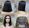 Glueless Bob Wigs Double Drawn 100% Human Hair